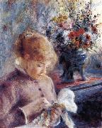 Pierre-Auguste Renoir Feune Femme cousant Germany oil painting artist